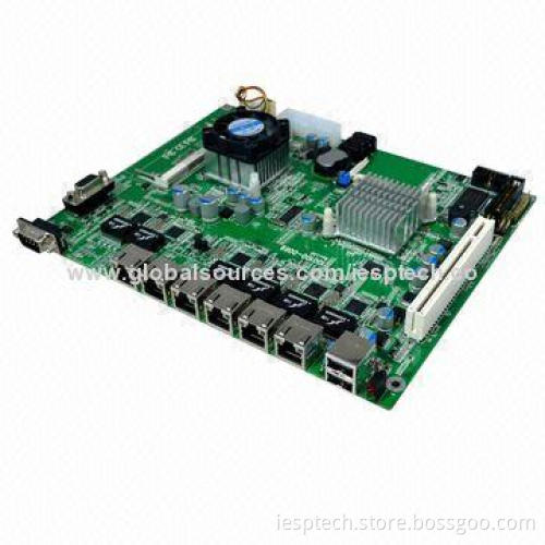 Firewall Motherboard, Onboard D525 CPU, 6 x RJ45 GLAN, Supports BYPASS, 4 x USB 2.0, VGA